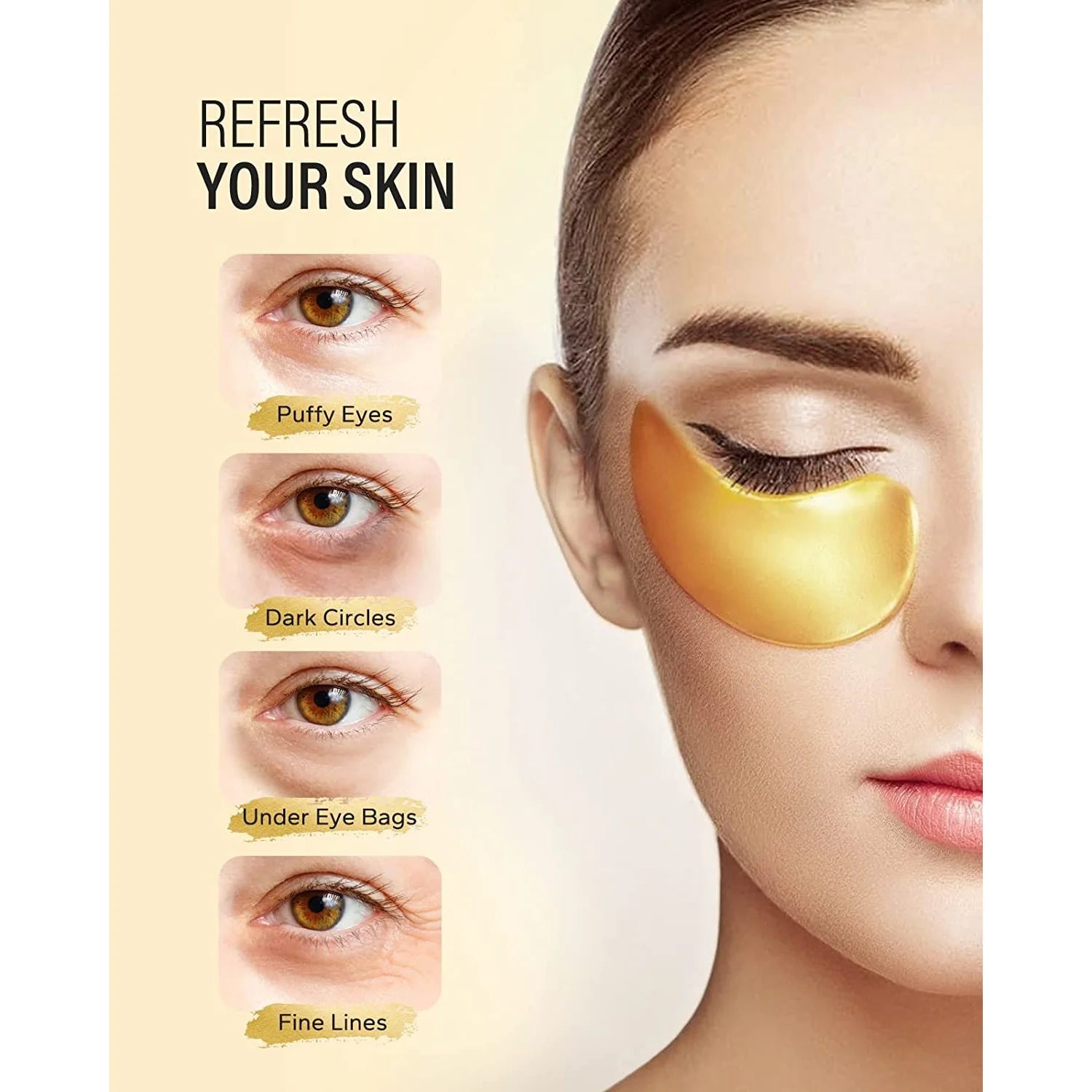 24K Gold Hydra_Lift Eye Mask Patches (20 Pairs)