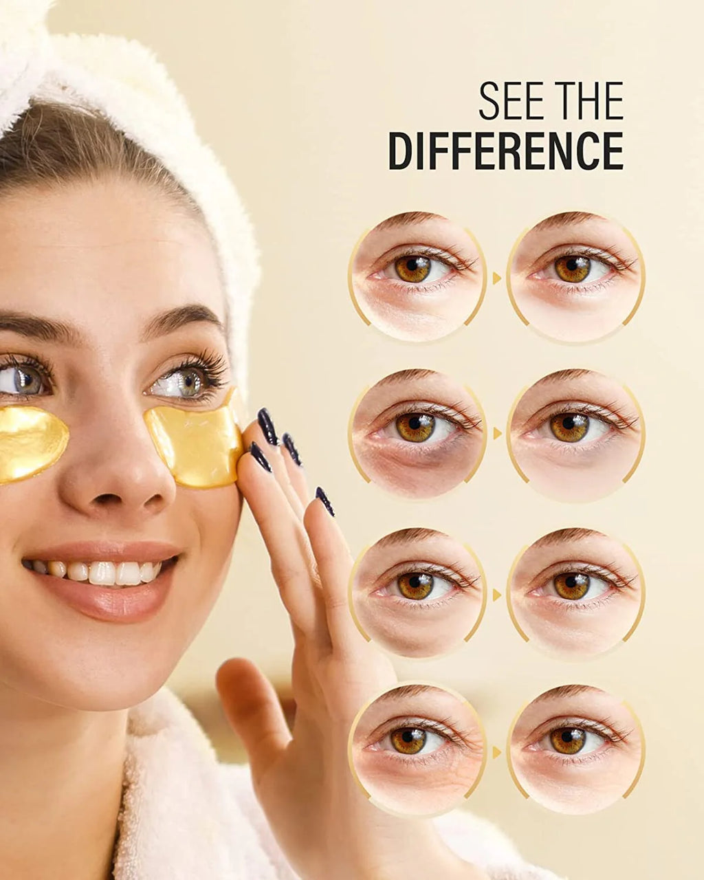 24K Gold Hydra_Lift Eye Mask Patches (20 Pairs)