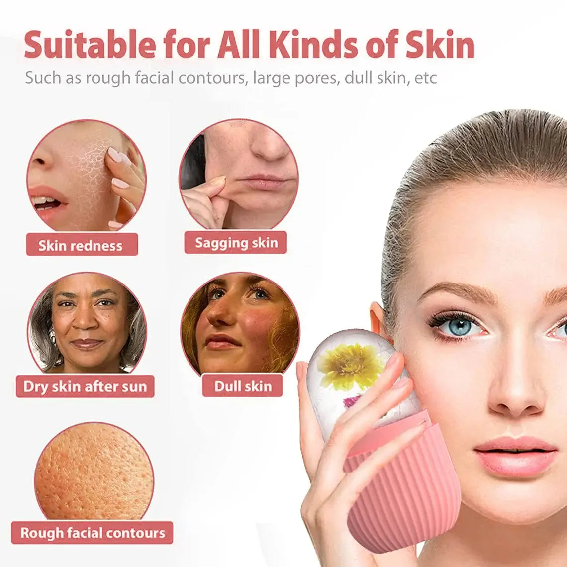 Facial Glow Silicon Ice Roller